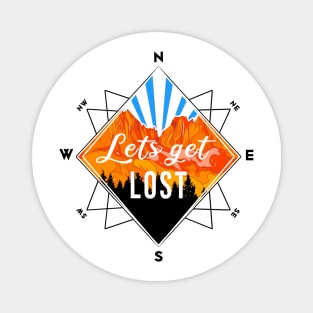 Let´s Get Lost on Nature Compass - Hiking Magnet